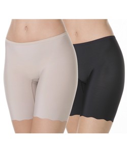 Kit 2 Bermudas Corte � Laser Firmadoras Liz Invisible 54590 Nude/Preto