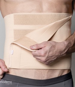 Faixa Abdominal Masculina com Velcro Moderna 1025 Microfibra