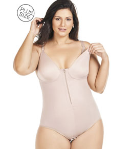Body Modelador Plus Size Amamenta��o Mondress 305RE Com Z�per