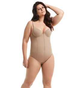 Body Modelador Plus Size Mondress 755RE Zíper Frontal