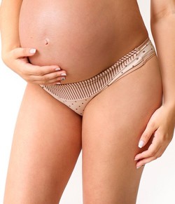 Calcinha Biqu�ni Gestante Bolinha e Listras Maternale Morisco (4110)