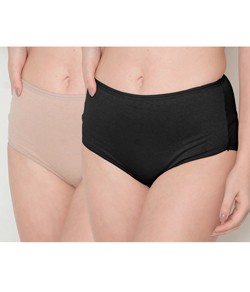 Kit 2 Calcinhas P�s Parto Maternale Morisco Duos (4203) Preto/Chocolate